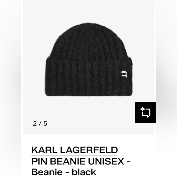 Karl Lagerfeld Black Unisex Beanie main image 5